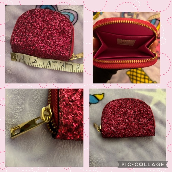 a new day Bags Pink Glitter Zip Change Purse A New Day Poshmark